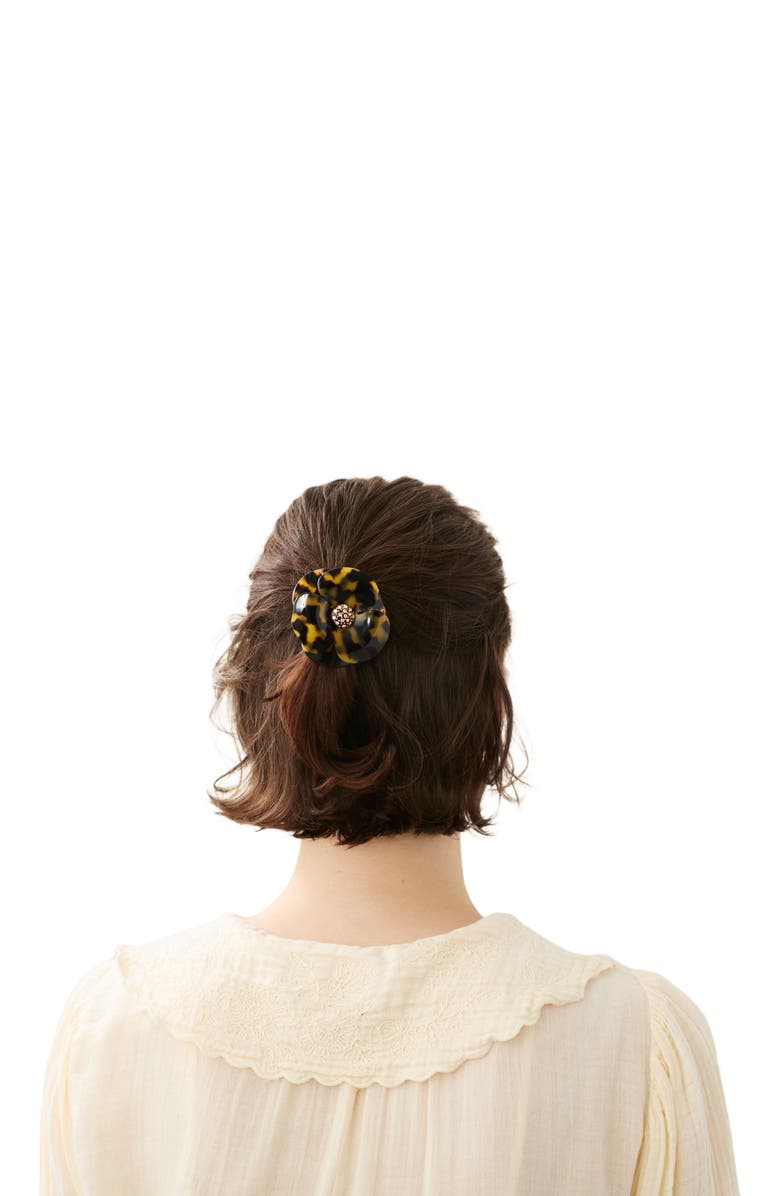 Alexandre de Paris Camelia Acetate Hair Tie, Alternate, color, Tortoiseshell
