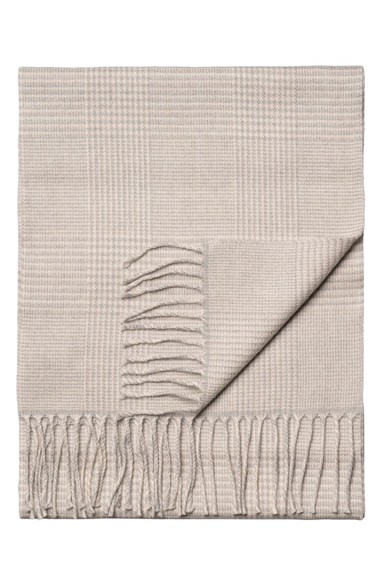 Eton Houndsttoh Check Merino Wool Scarf, Alternate, color,