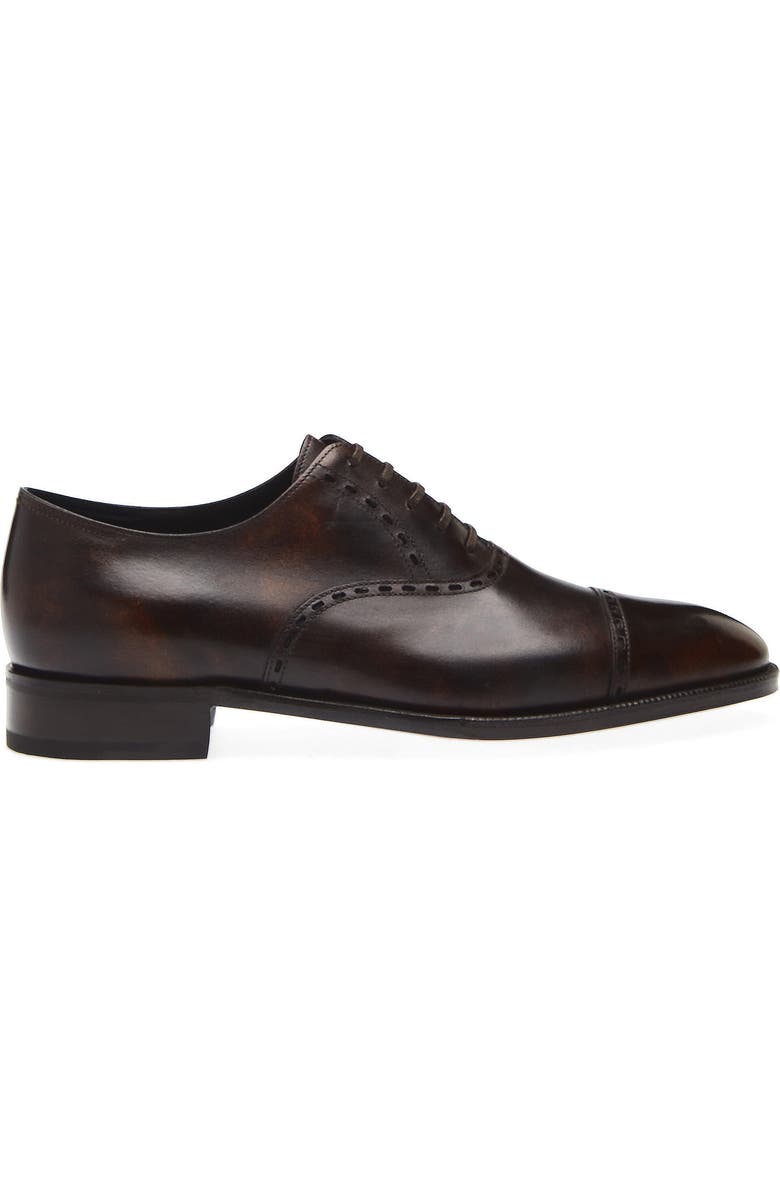 John Lobb Philip II Oval Cap Toe Oxford, Alternate, color, Dark Brown
