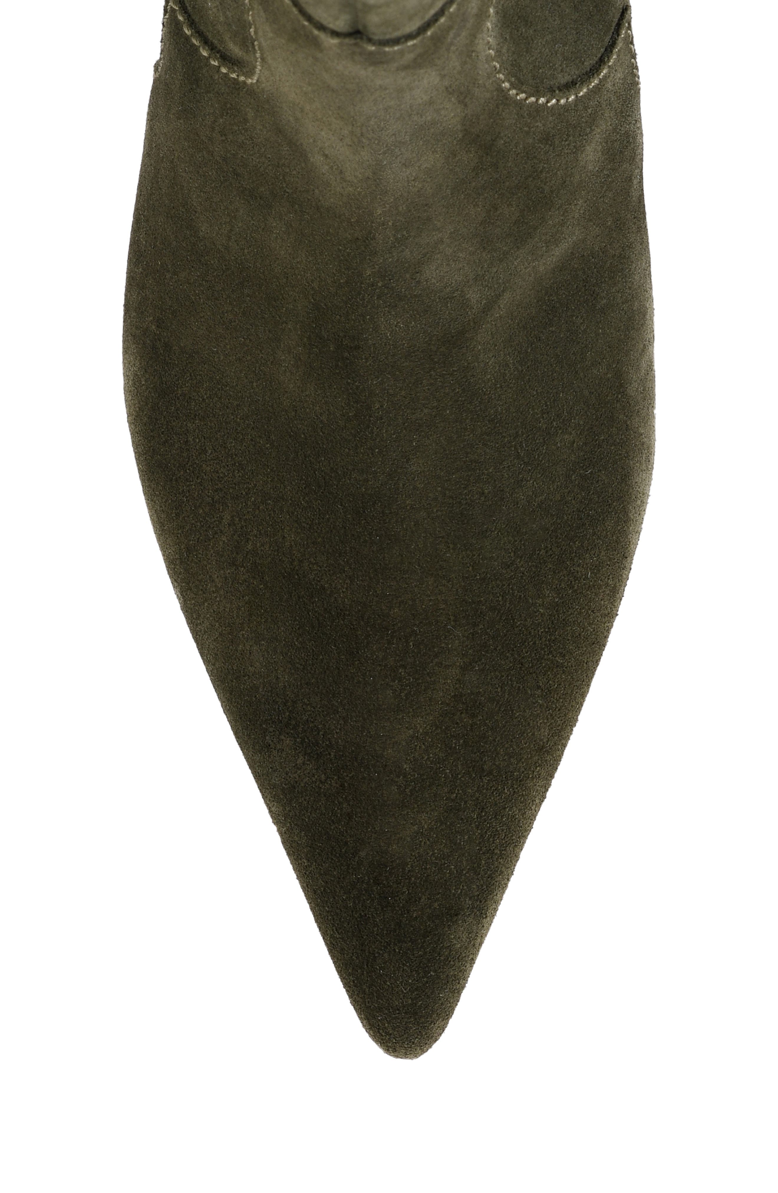 Dallas Pointy Toe Western Sock Boot, Alternate, color, OLIVE