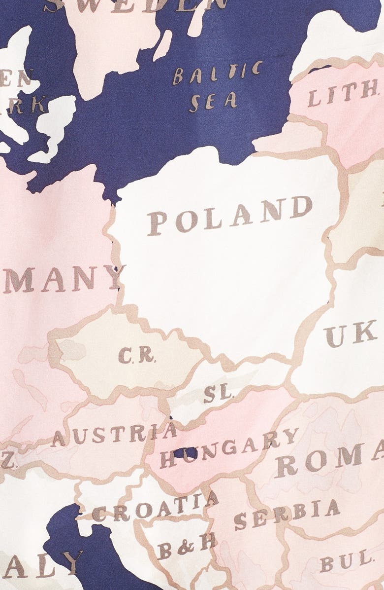 Kate Spade New York 'going places' silk scarf, Alternate, color,