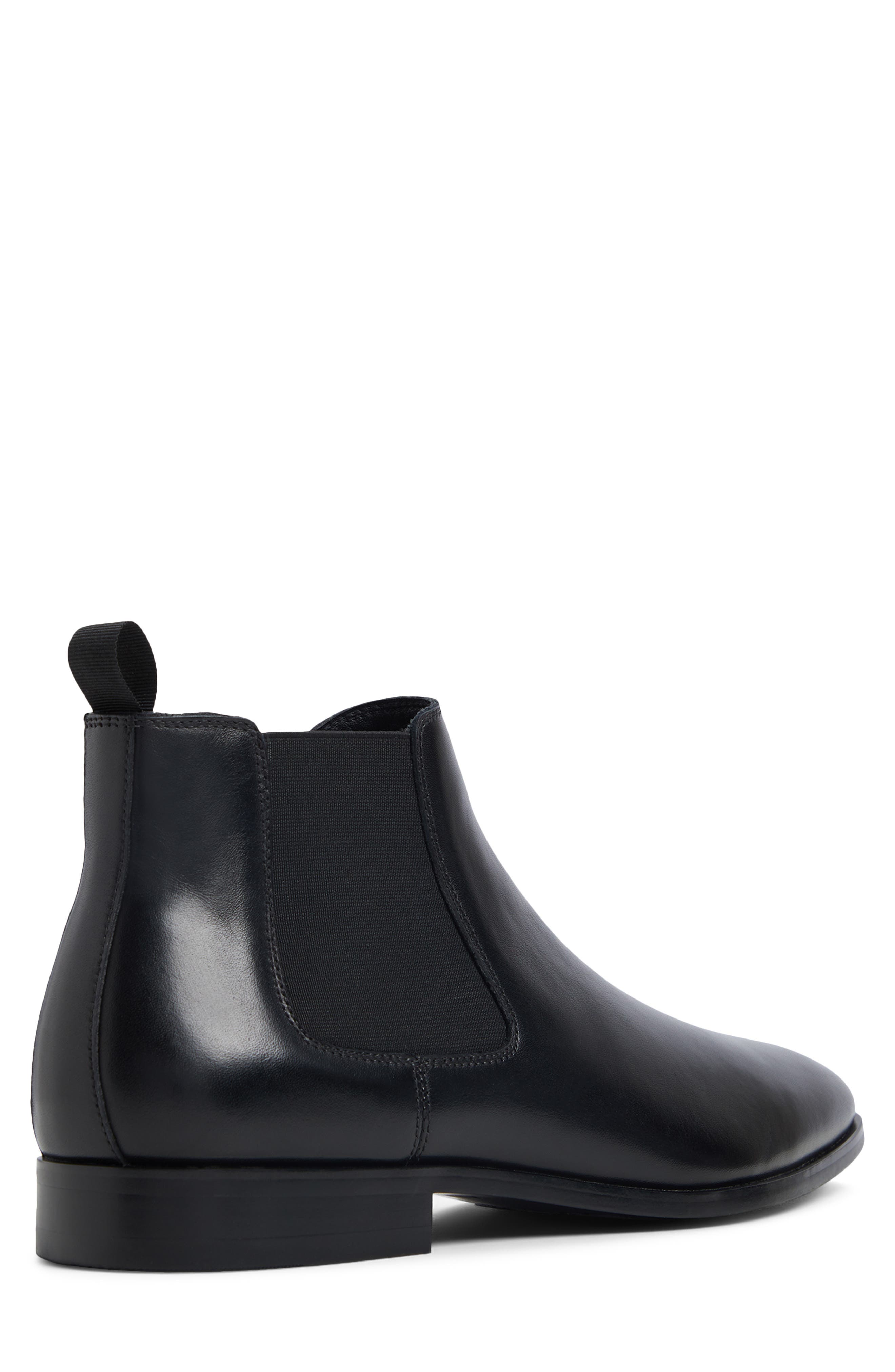 ALDO Sosa Leather Chelsea Boot, Alternate, color, Black
