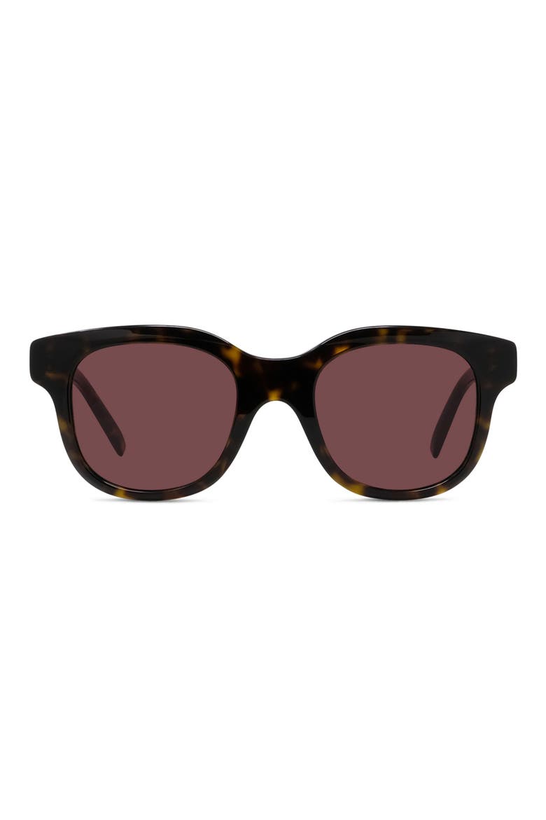 49mm City Geometric Sunglasses, Main, color, DARK HAVANA / BORDEAUX