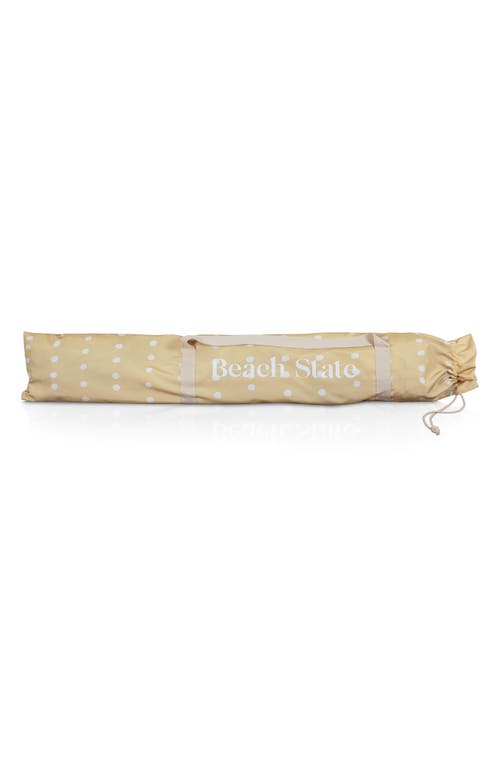 Picnic Time Summerland Portable Beach Umbrella In Yellow Dots