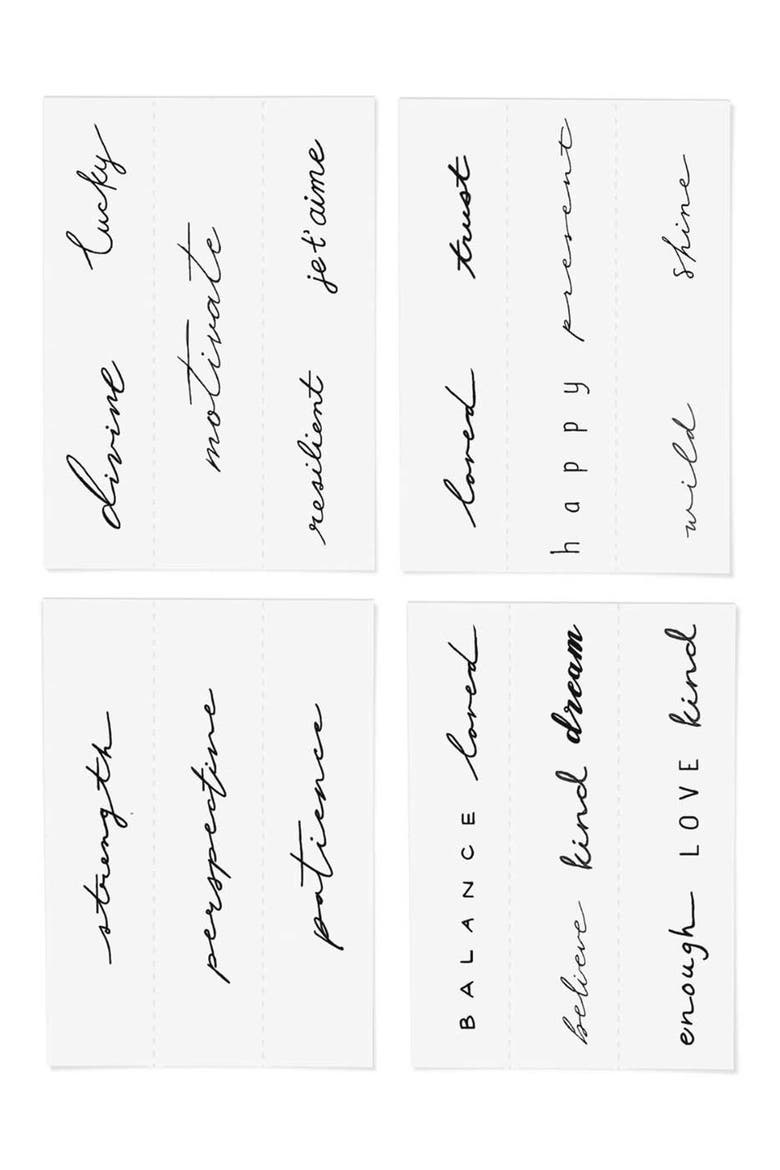 Statement Temporary Tattoos, Alternate, color, BLACK