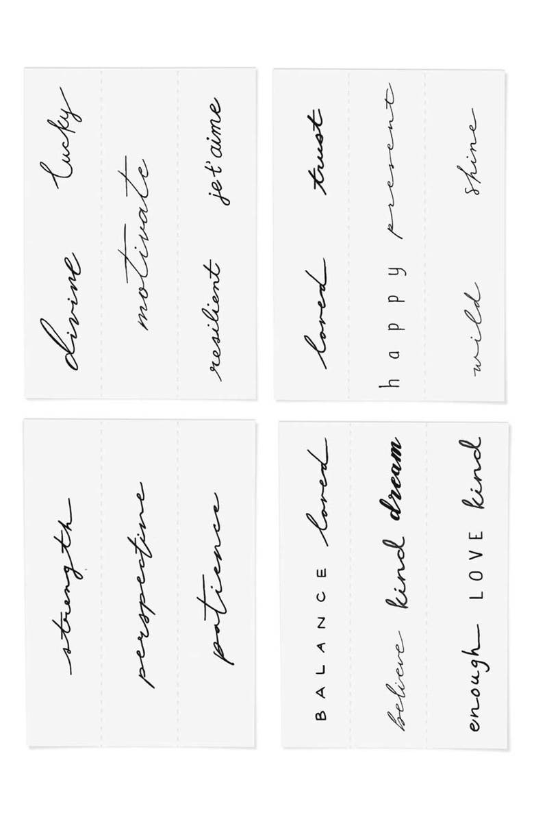 INKED by Dani Statement Temporary Tattoos, Alternate, color, Black