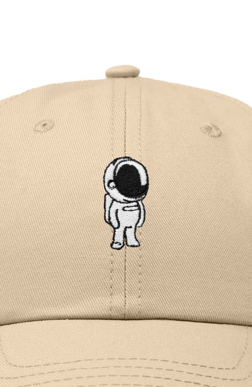 Dalix Astronaut Embroidered Space Hat In Khaki