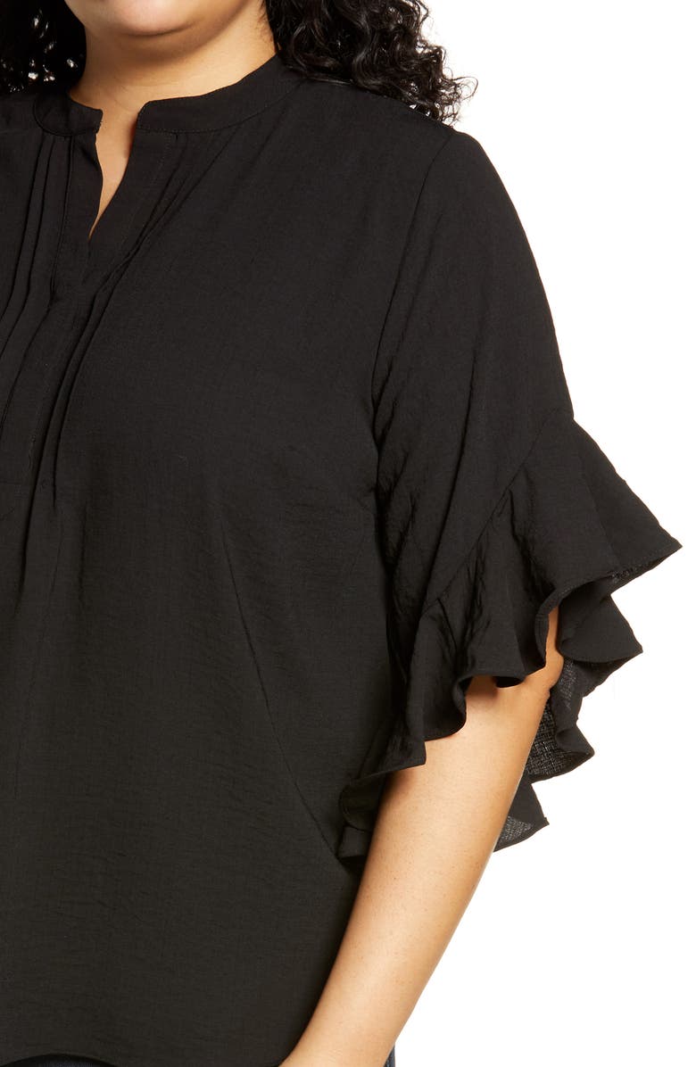 Vince Camuto Ruffle Sleeve Popover Top, Alternate, color, 