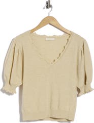 Ulla Johnson Polline Mongolian Cashmere Short Sleeve Sweater