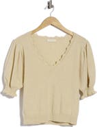 Ulla Johnson Polline Mongolian Cashmere Short Sleeve Sweater