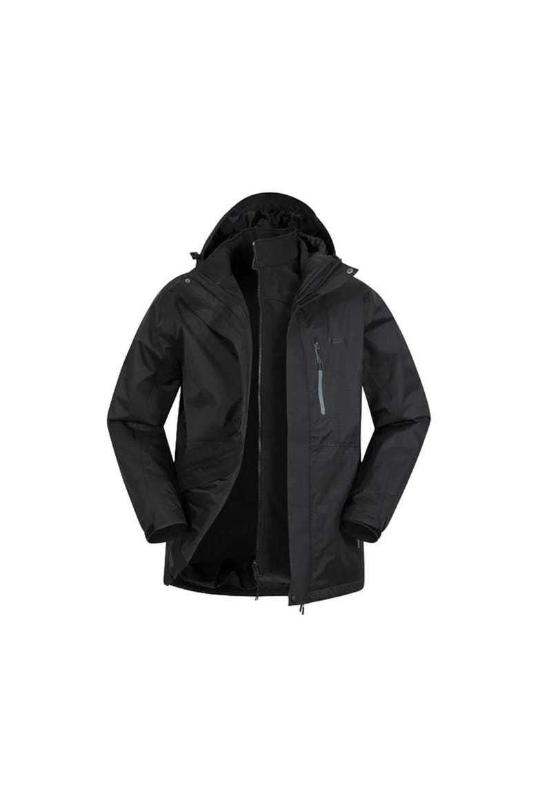 Bracken Extreme Three In 1 Waterproof Jacket, Main, color, Black