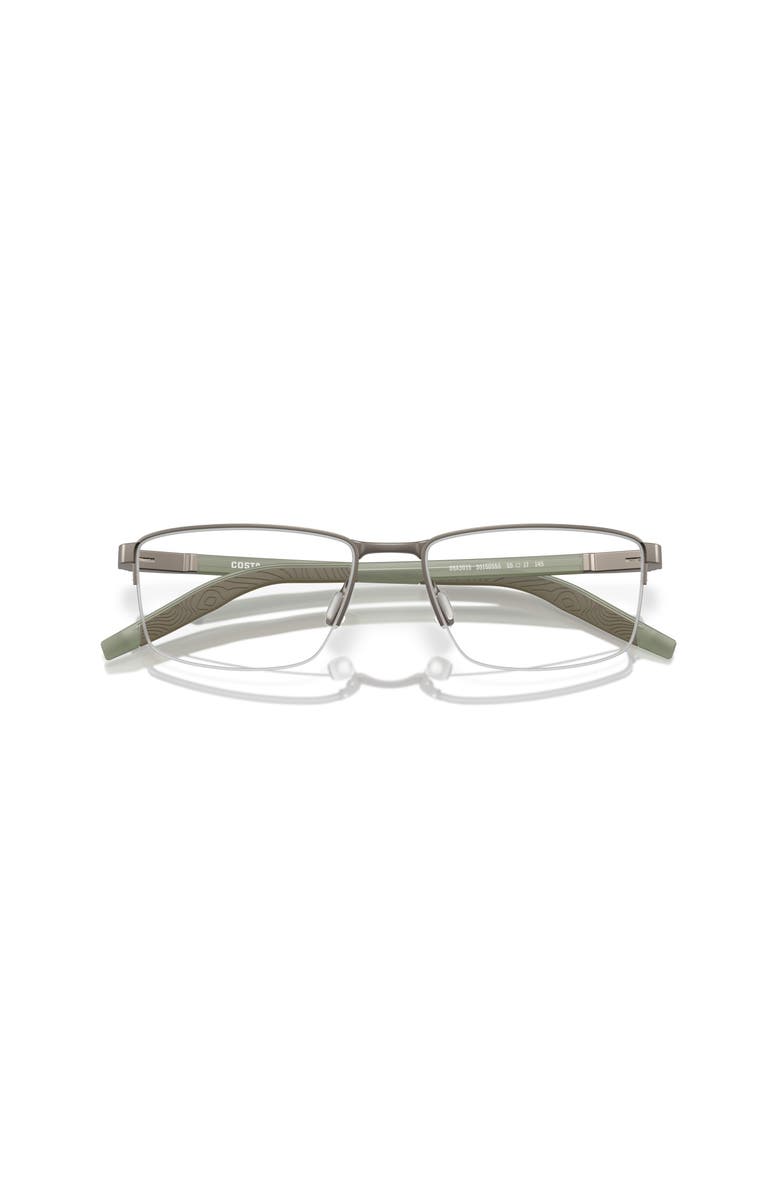 Costa 55mm Rectangle optical glasses, Alternate, color, Grey