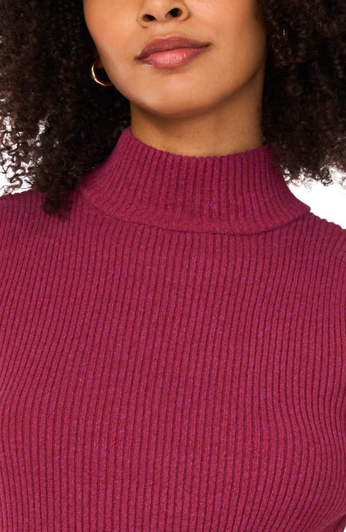 Halogen ® Mock Neck Sleeveless Rib Top In Purple