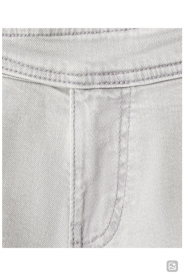 Belted Denim Minishorts, Alternate, color, DENIM GREY