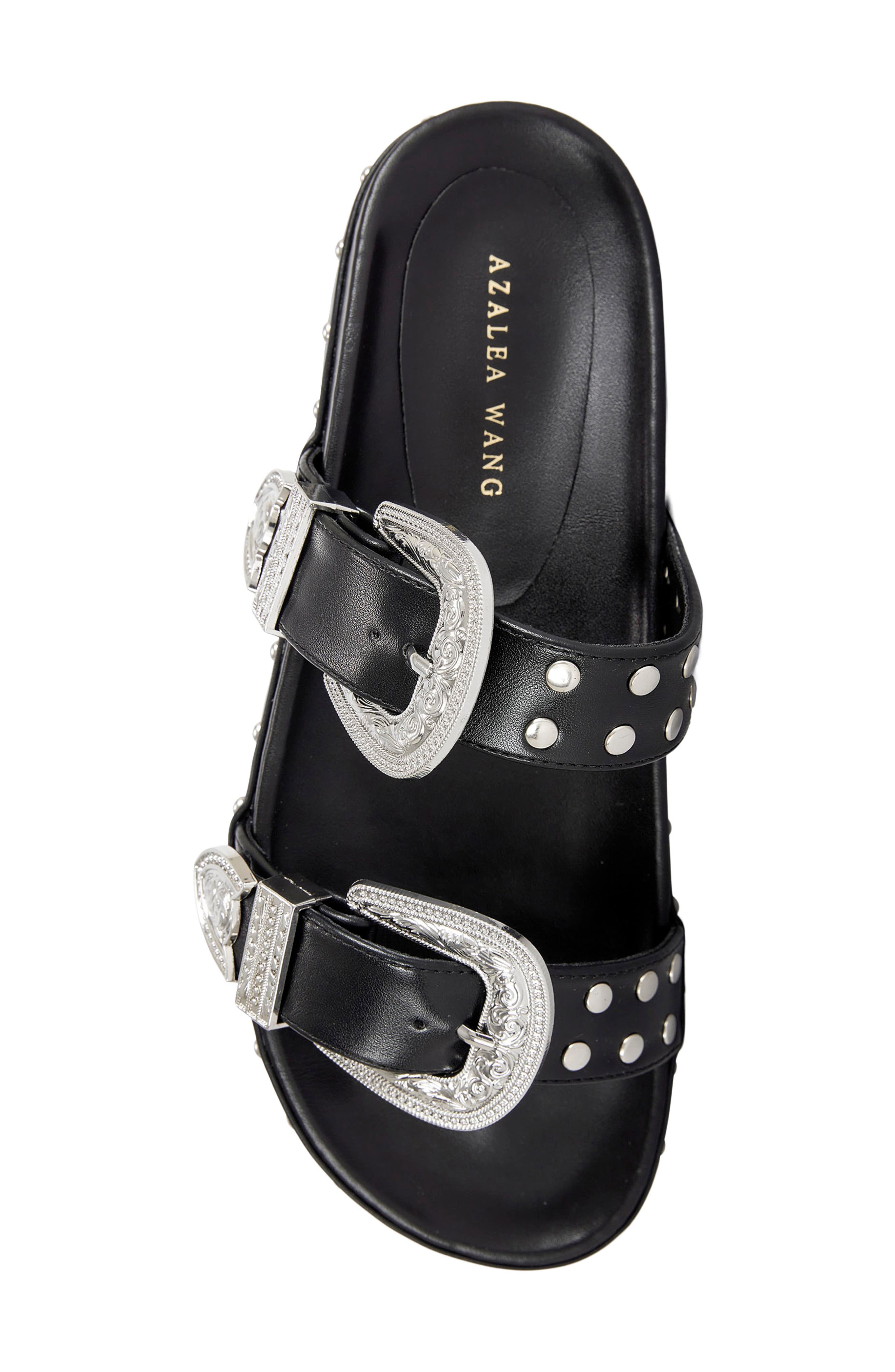 AZALEA WANG Tegan Studded Two-Strap Sandal, Alternate, color, 