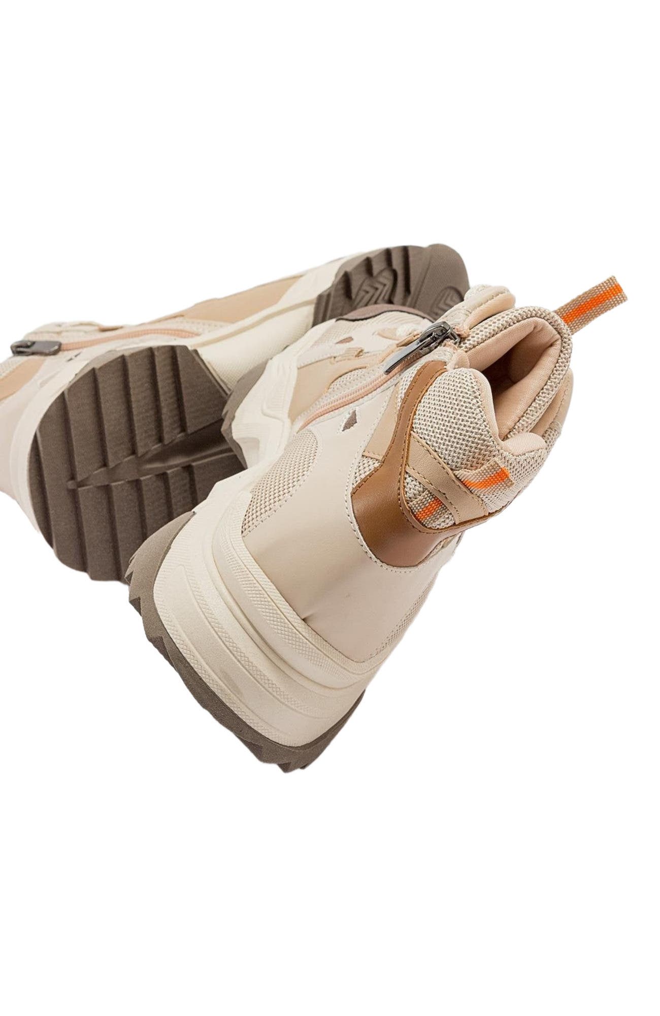 Lowel Sneaker Boot, Alternate, color, Beige Faux Leather