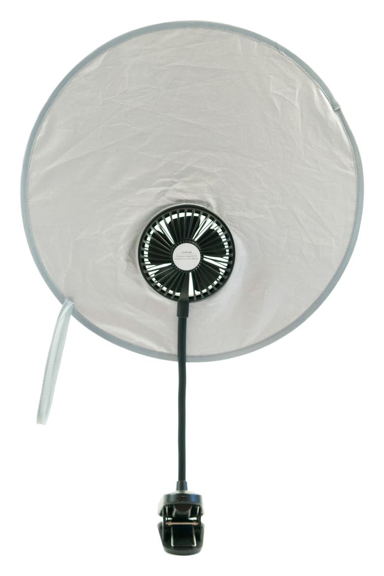 Coolshade Stroller Visor Fan, Alternate, color, BLACK