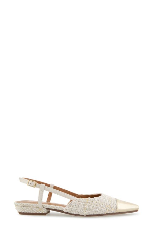 Kensie Penny Slingback Flat In White