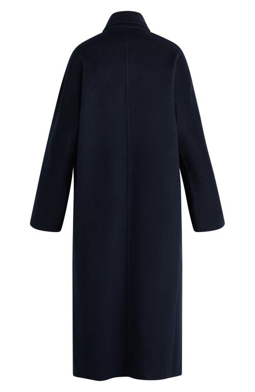 Favorite Daughter The Luca Wool Blend Double Breasted Coat In Blue