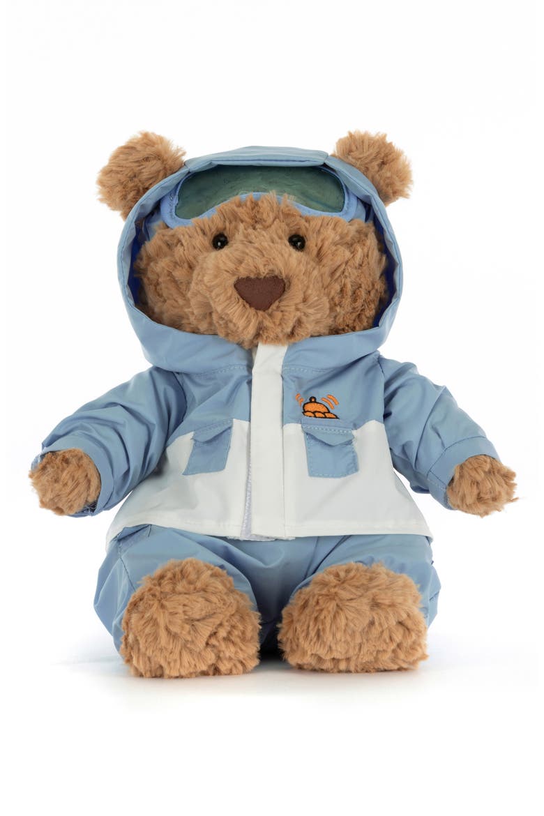 Bartholomew Ski Bear Plush Toy, Alternate, color, BLUE MULTI