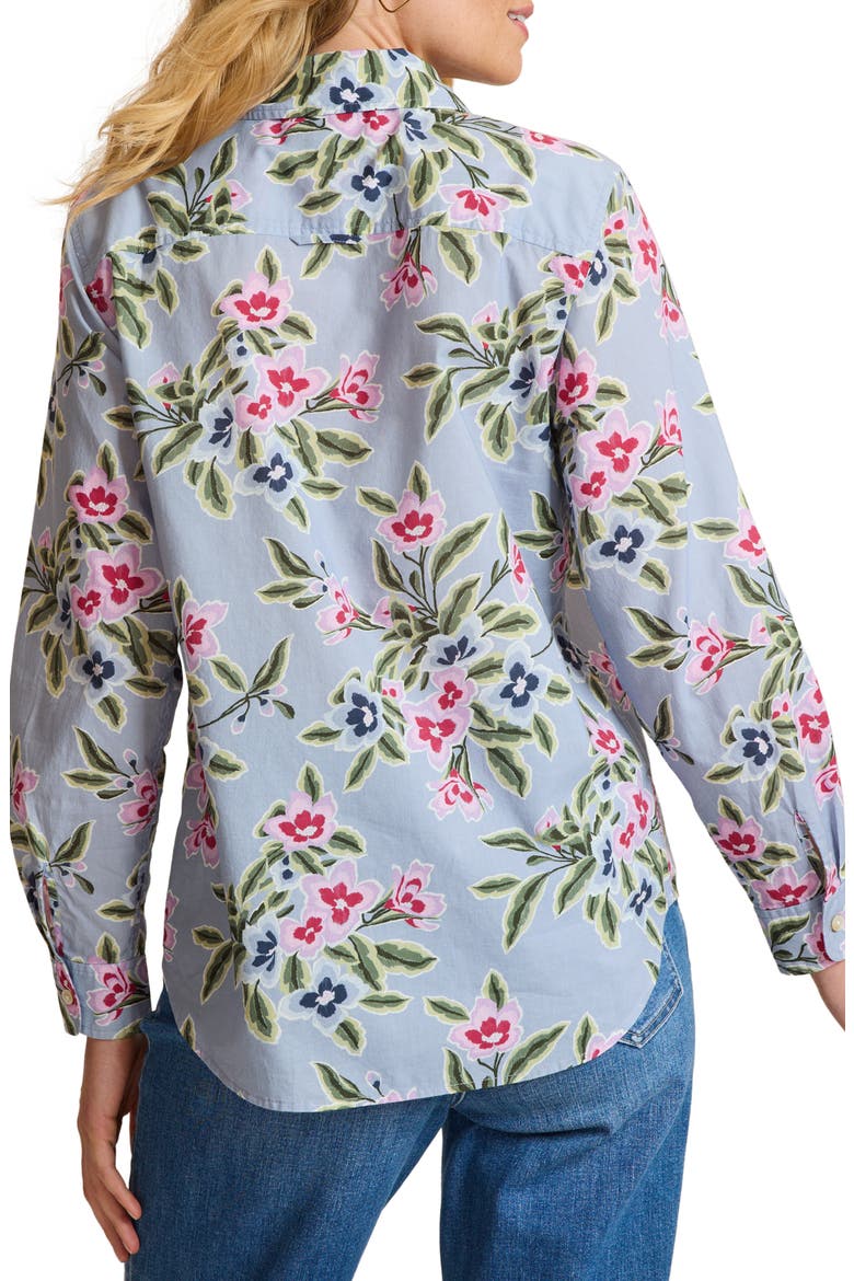 Ocean Petals Cotton Voile Shirt, Alternate, color, MOONDUST