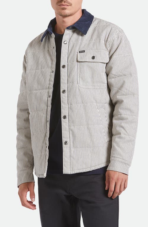 Brixton Cass Engineer Stripe Quilted Jacket In Multi