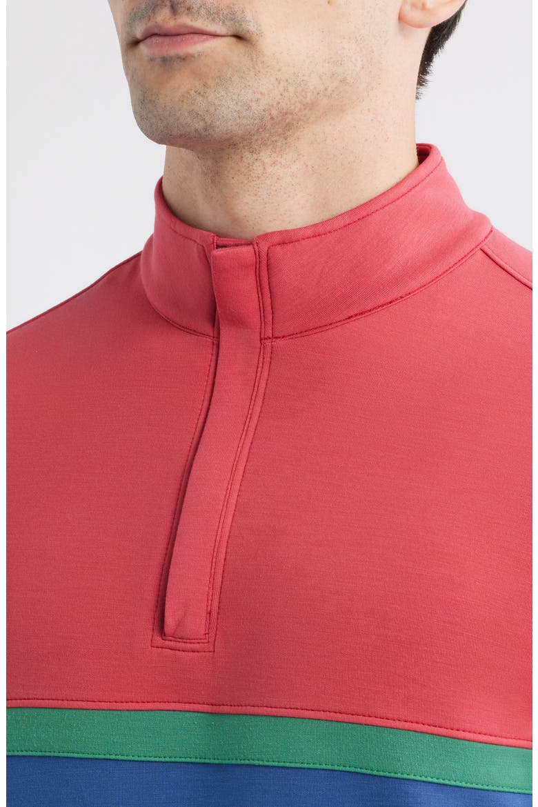 Owen Chest Stripe Golf Quarter Zip, Alternate, color, RED