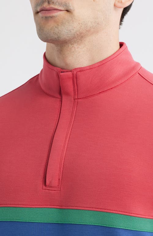 Swannies Owen Chest Stripe Golf Quarter Zip In Multi