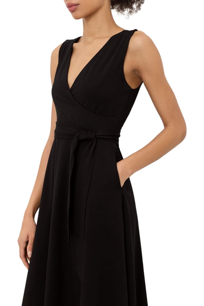Fit & Flare Easy V-Neck Dress Made With Organic Cotton, Alternate, color, Black