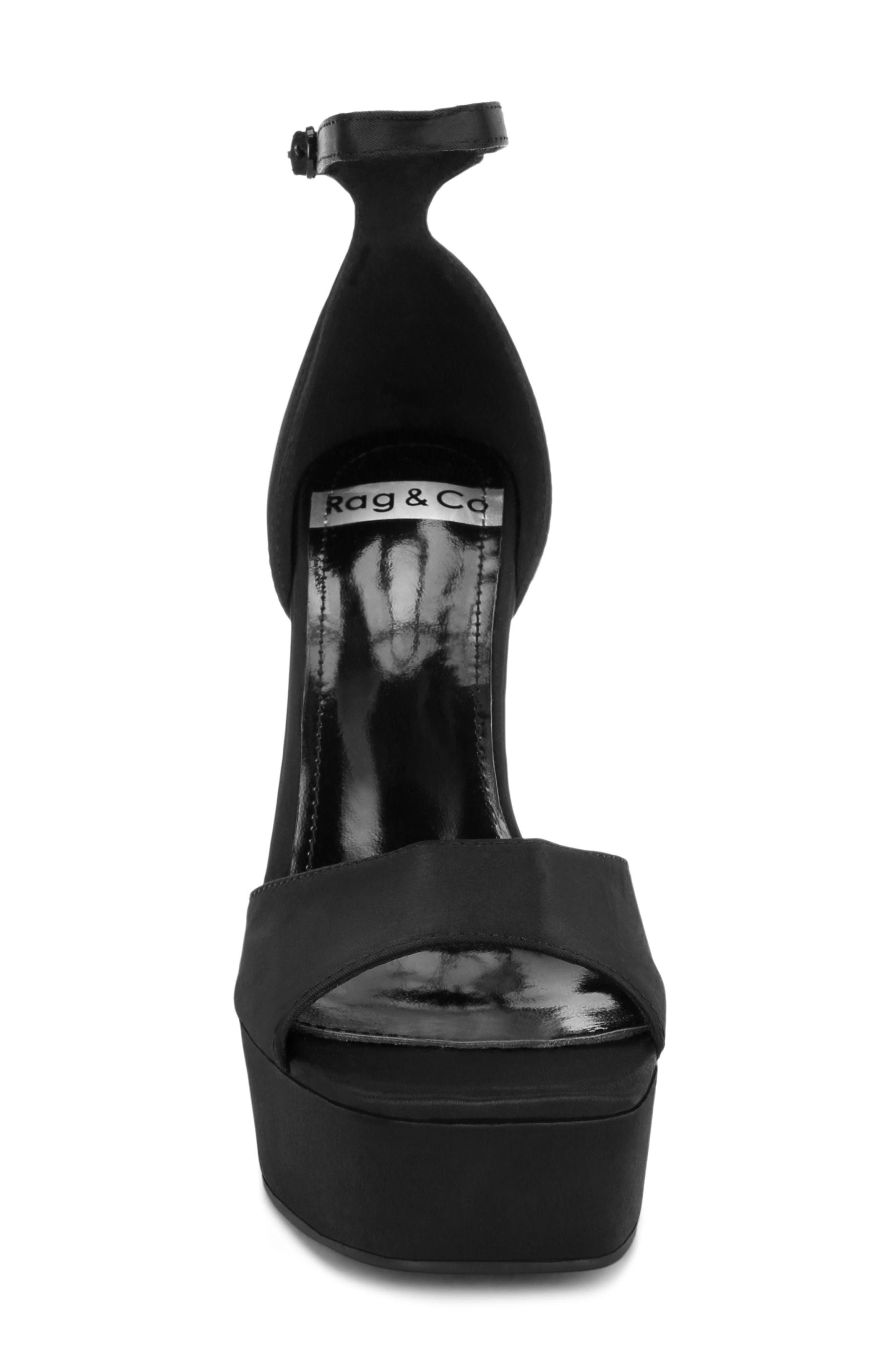 Marshis Platform Sandal, Alternate, color, BLACK SATIN