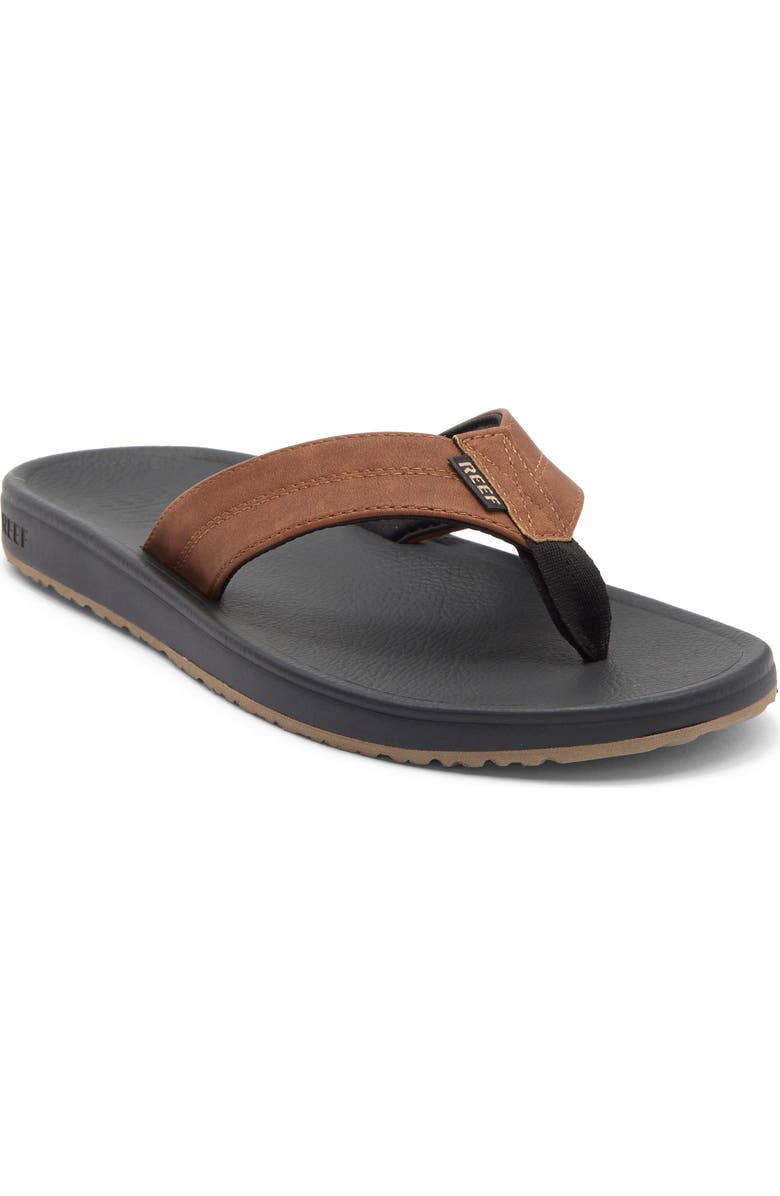 Reef Journeyer Flip Flop Sandal, Main, color, Black/ Brown