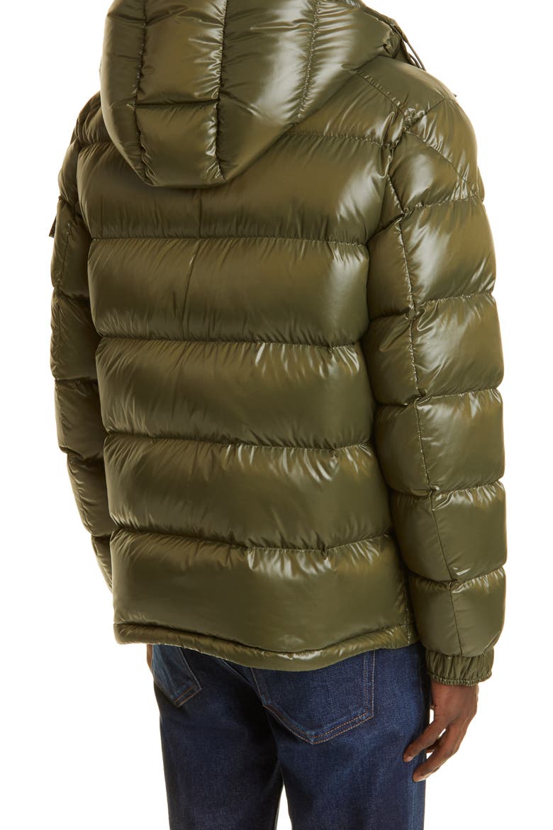 Maya Lacquered Down Jacket, Alternate, color, KHAKI GREEN