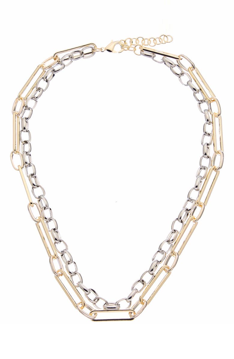 Juvell Two-Tone Layered Necklace, Main, color, Two Tone