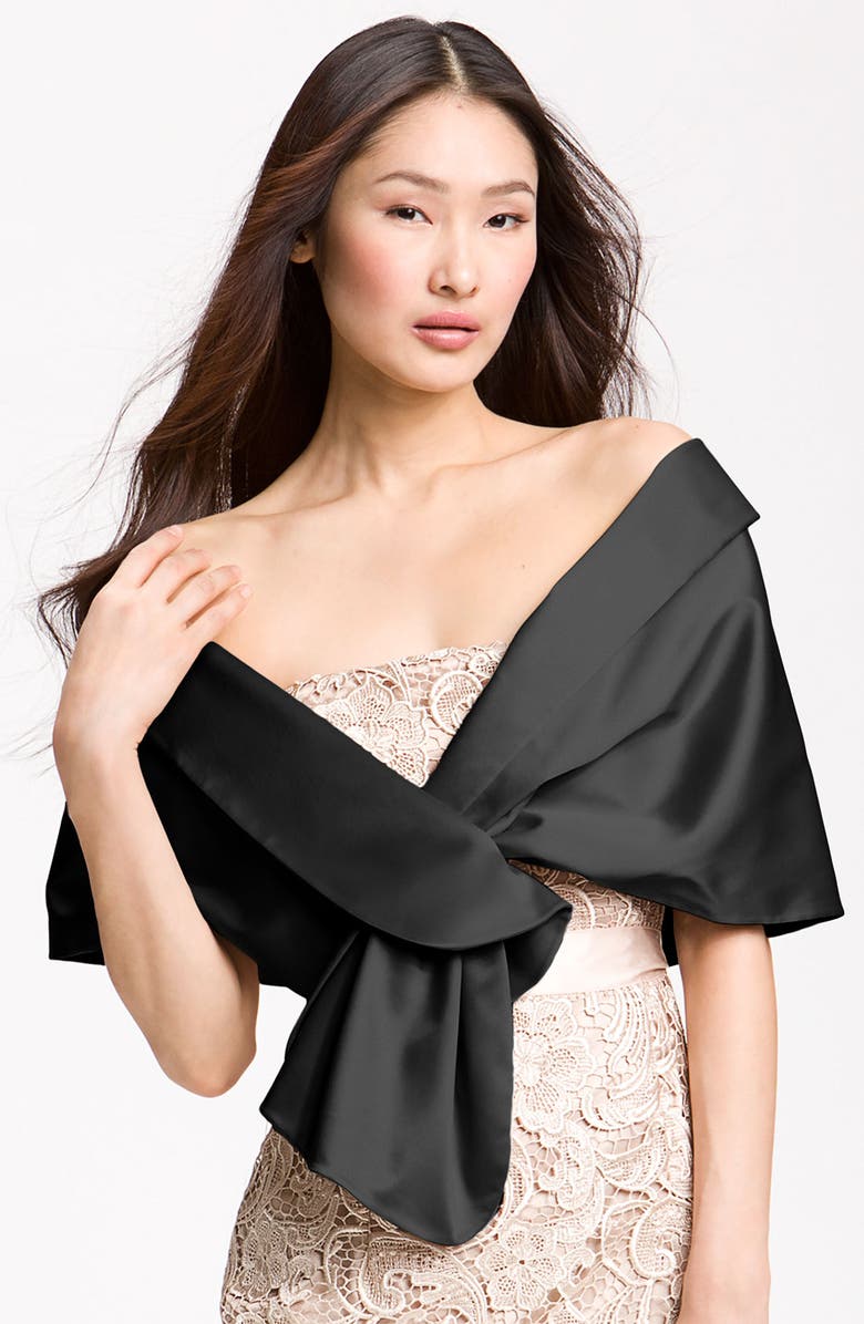 Adrianna Papell Satin Wrap, Main, color, 