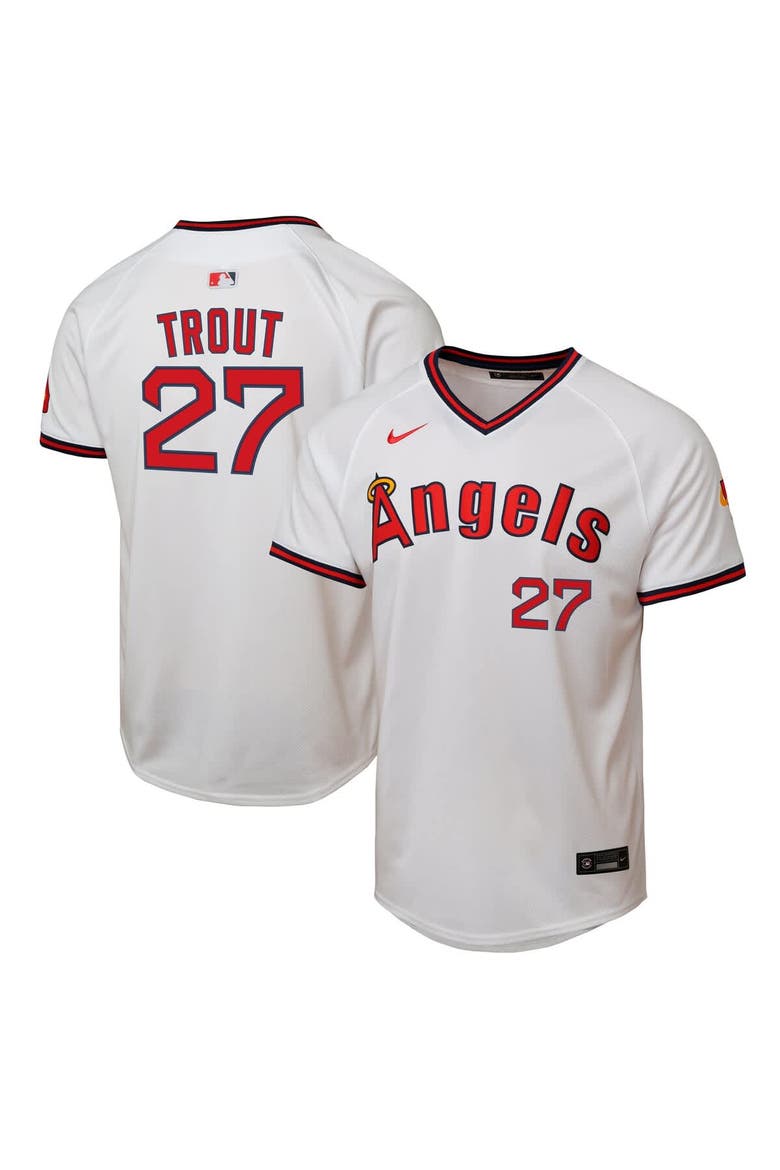 Youth Nike Mike Trout White Los Angeles Angels Alternate 2 Limited Player Jersey, Main, color, White