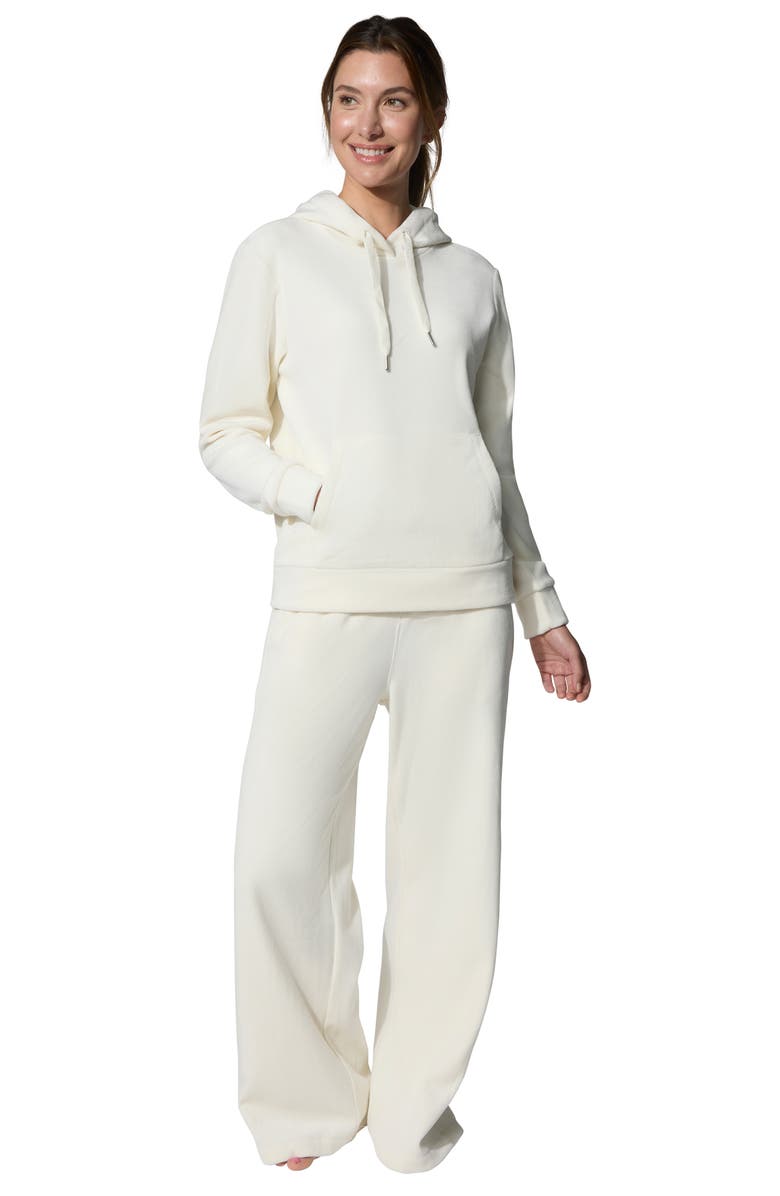 YOGALICIOUS Dreamy Rib Coffee Break Sweatshirt, Alternate, color, White Dove