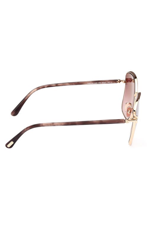Tom Ford Fern 57mm Square Sunglasses In Pink