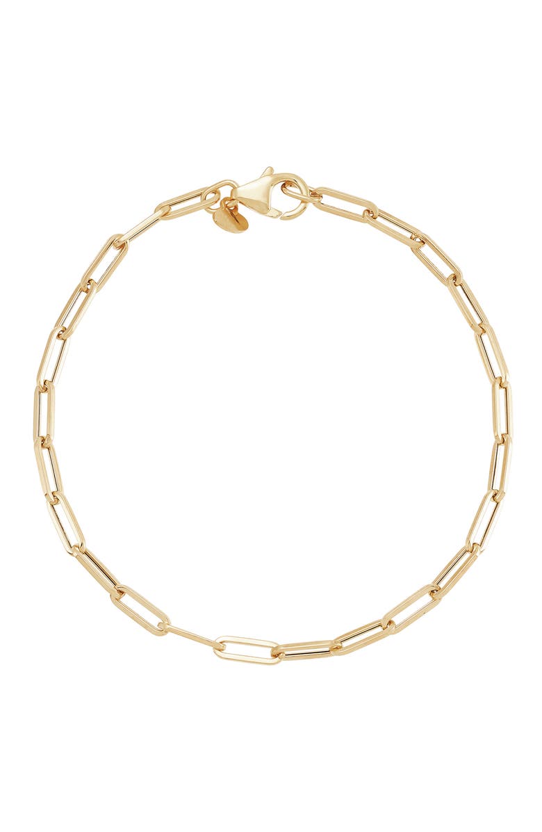 Frankie & Zoe 14K Yellow Gold Paper Clip Chain Bracelet, Main, color, Yellow Gold