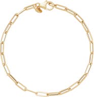 Frankie & Zoe 14K Yellow Gold Paper Clip Chain Bracelet