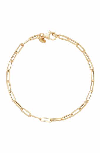 Frankie & Zoe 14K Yellow Gold Paper Clip Chain Bracelet