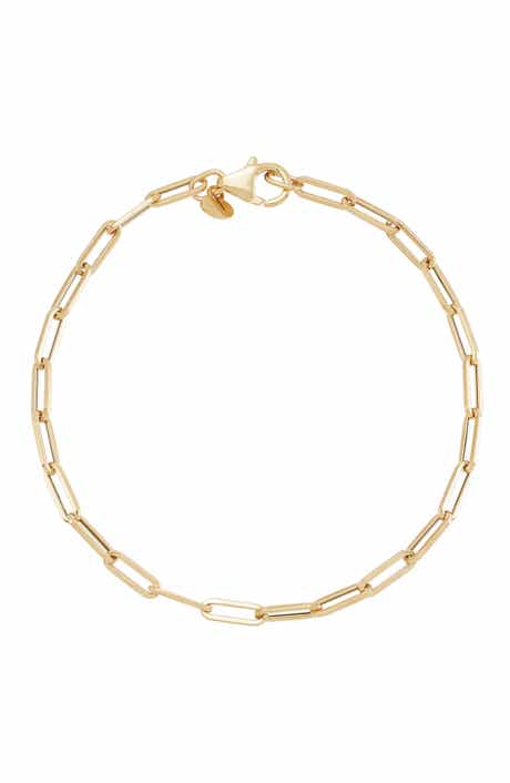 Frankie & Zoe 14K Yellow Gold Paper Clip Chain Bracelet