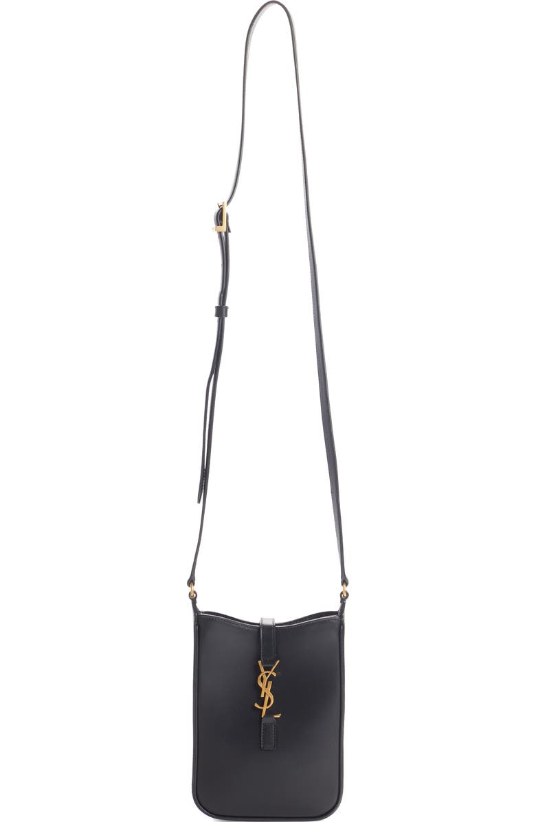 Saint Laurent Mini Le 5 à 7 Vertical Leather Crossbody Bag, Alternate, color,