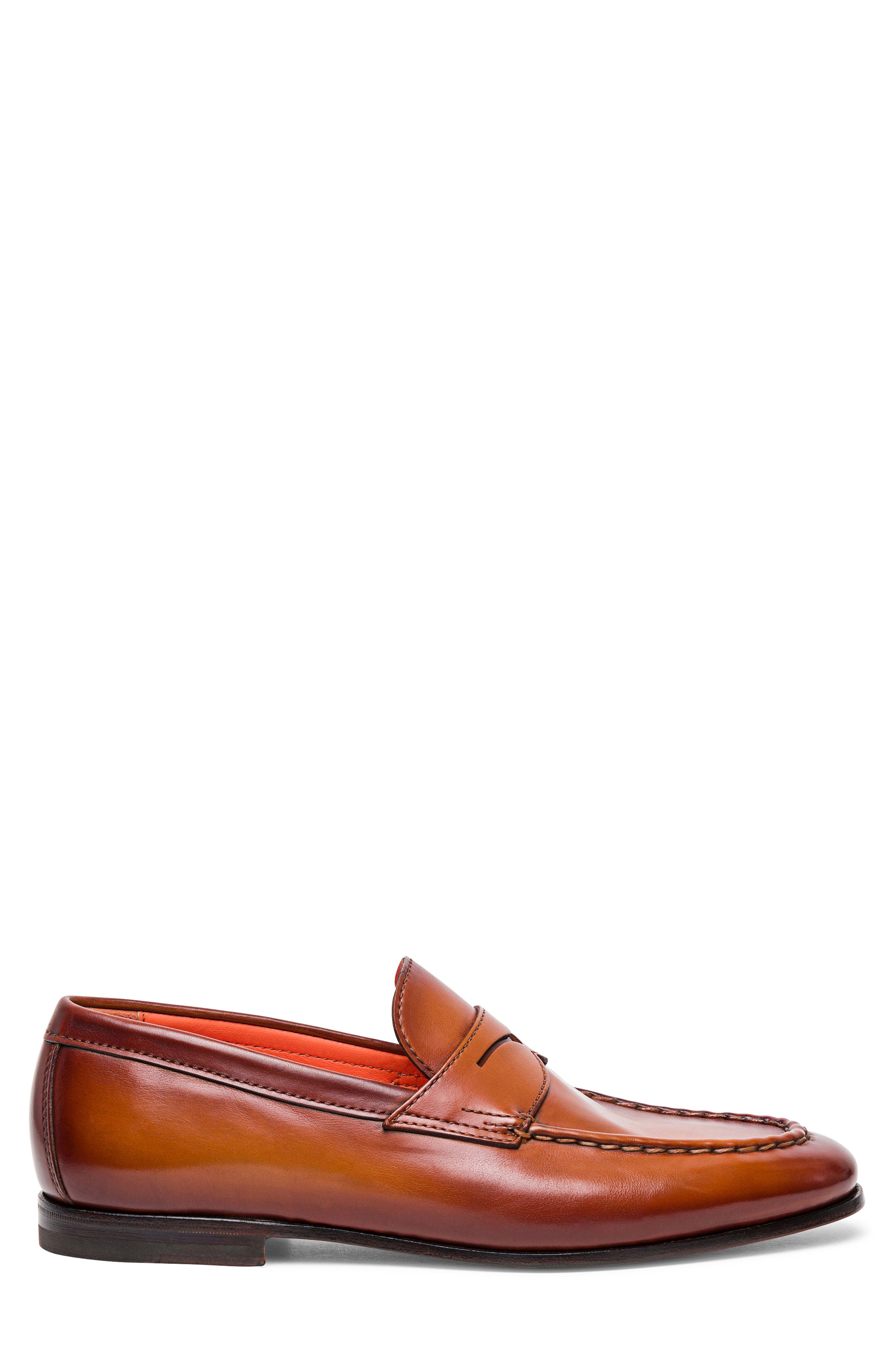 Santoni Door Penny Loafer, Alternate, color, 