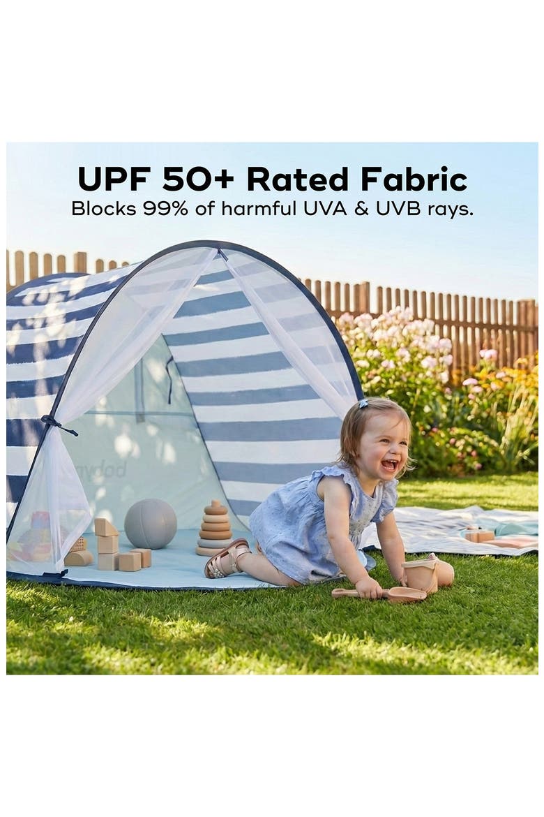 Anti-UV Baby & Toddler Beach Tent, Alternate, color, NAVY-WHITE