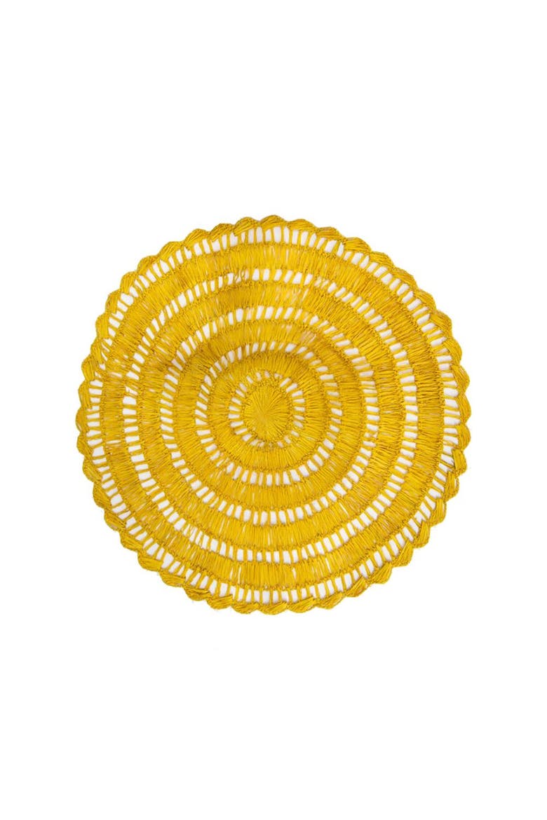Buriti Straw Placemat, Main, color, Yellow