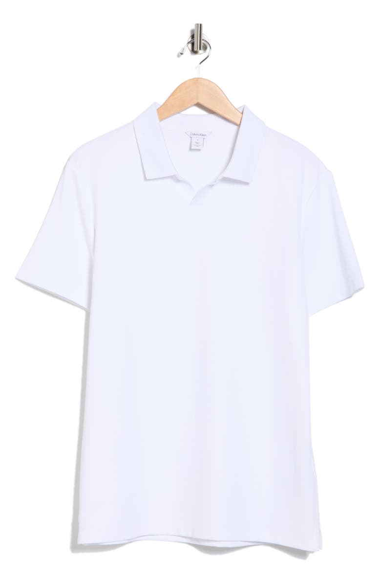 Calvin Klein Micro Waffle Johnny Collar Top, Alternate, color,