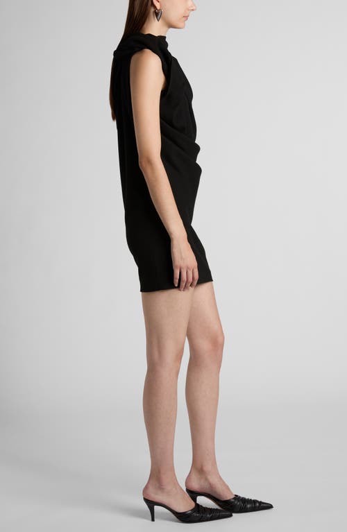 Alexander Mcqueen Wool Crepe Dress In Black