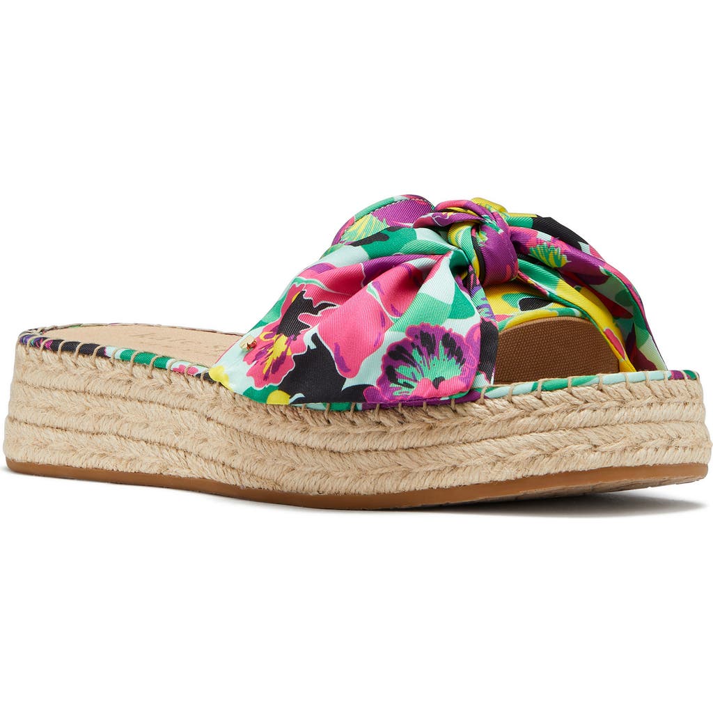 Kate Spade New York Lucie Espadrille Platform Slide Sandal In Multi