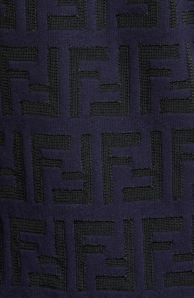 Fendi Logo Jacquard Sweater, Alternate, color, 