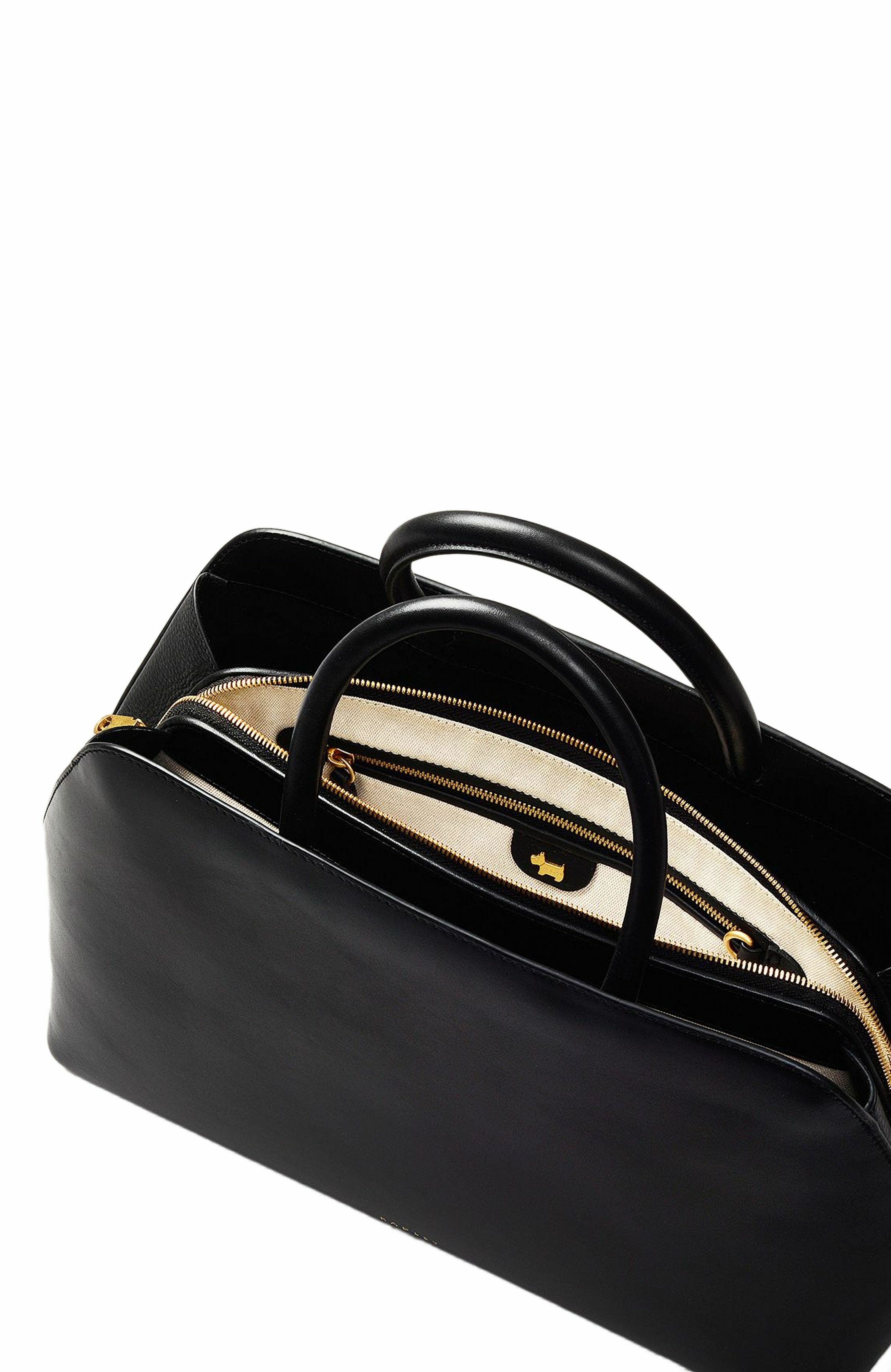 Radley Liverpool Street Medium Ziptop Satchel Bag, Alternate, color, Black